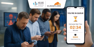 virtual waiting room Cloudflare Helios