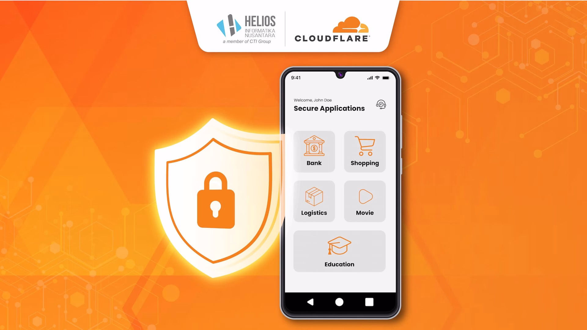 ilustrasi keamanan aplikasi mobile cloudflare Helios
